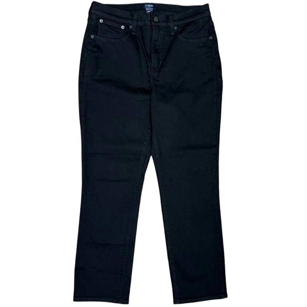 NWOT Women's J. CREW Essential‎ Straight Jean All Day Stretch Black | Size 29